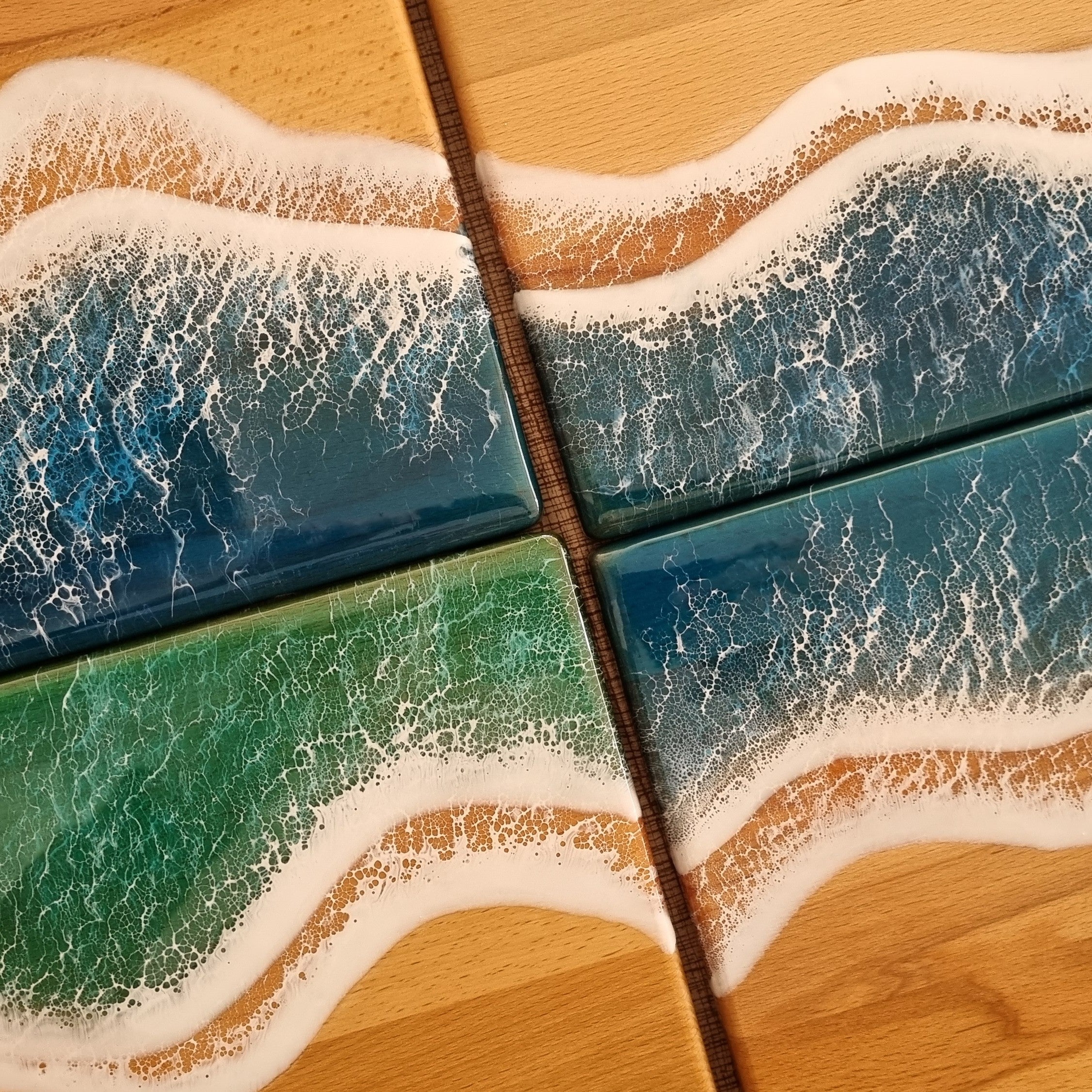 Kurumsal Logolu Ahşap Epoksi Ocean Tasarım Özel Üretim Kurumsal Hediye